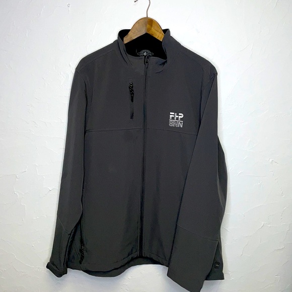 Charles River Apparel Gray Zip Jacket - Picture 1 of 7
